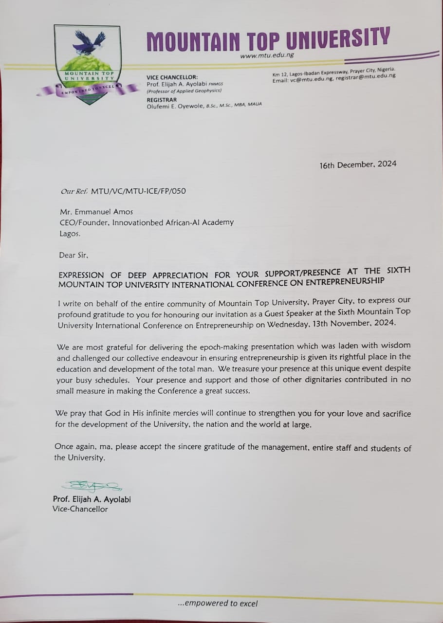 Mentorship Acknowledgement